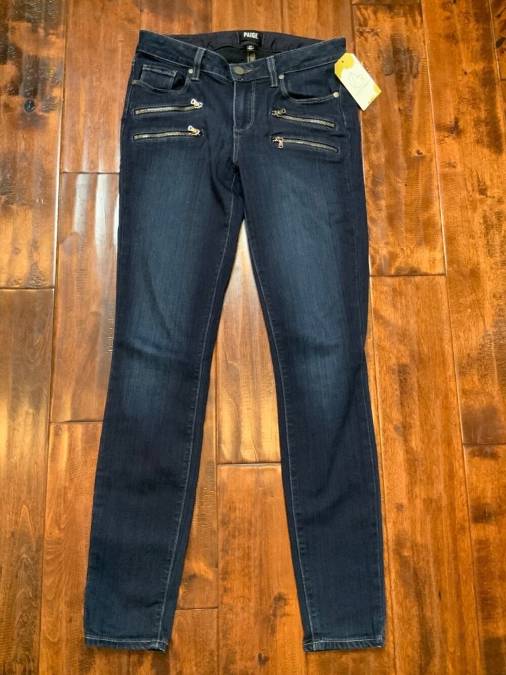 Paige Blue Dark Wash Denim Edgemont Skinny Jeans, Size 27